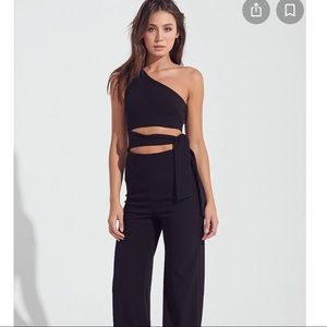 Blue Blush Side Tie Crop Top